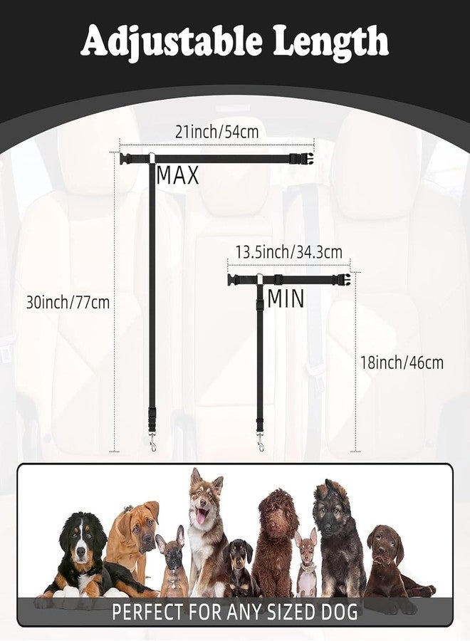 MIXEN Dog Cat Safety Seat Belt Strap Car Headrest Restraint Adjustable Nylon Fabric Dog Restraints Vehicle Seatbelts Harness,Durable, 360 Degree Swivel Attach Won't Twist, Reflective, Easy to Use - Image 3